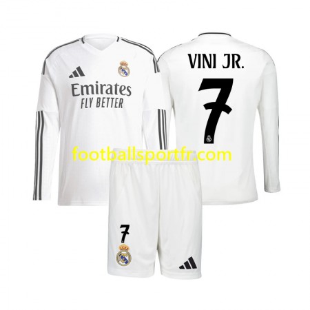Tenue Real Madrid Vinicius Junior 7 Enfant Domicile 2024-2025 Maillot de Foot ML